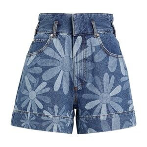 Sandro Flower Detail Jean Shorts